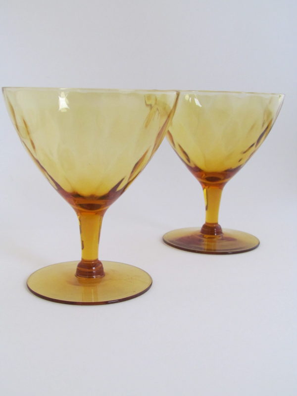 Amber Coupe Glasses (Set of Two)