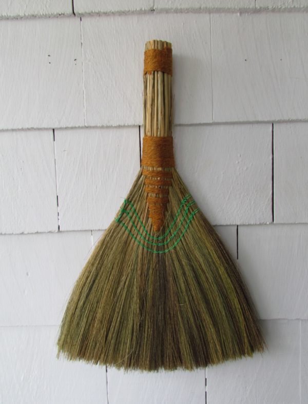 Straw Hand Broom ~ Gold