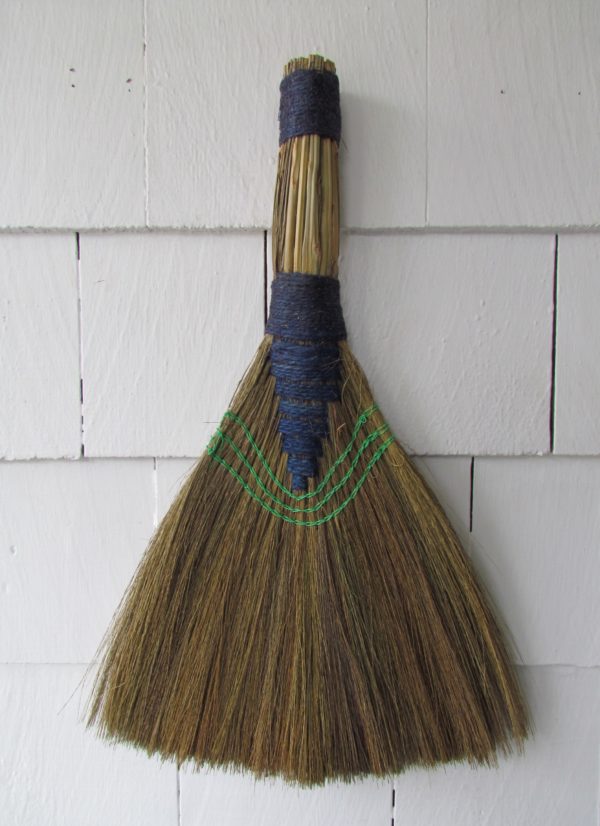 Straw Hand Broom ~ Blue