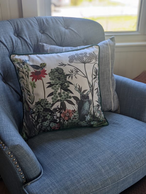 Hummingbird Garden Throw Pillow