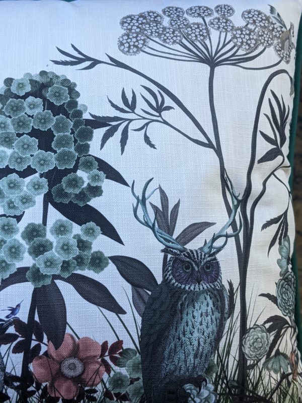Hummingbird Garden Throw Pillow - Image 2