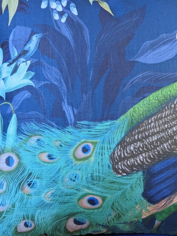 Peacock Garden Throw Pillow - Image 3