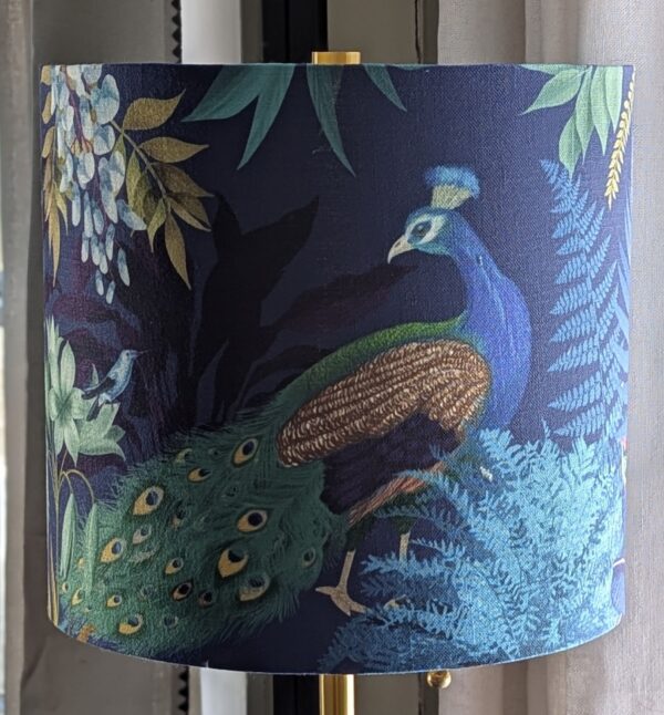 Peacock Garden Lampshade 12"