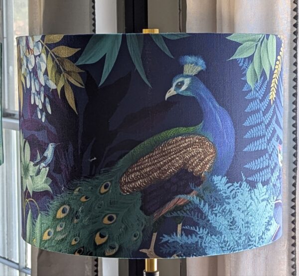 Peacock Garden Lampshade 16"